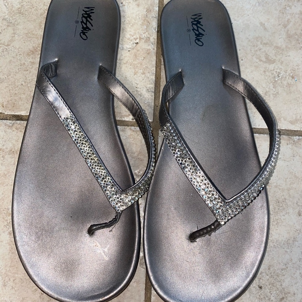 Jeweled flip flops
